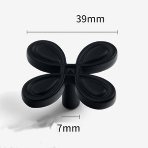 Kenop Kabinet Bola Kuningan Hitam <span class=keywords><strong>Matte</strong></span> Modern JAYA, Gagang Laci Satu Lubang untuk Lemari Pakaian dan Lemari Dapur - Product Image 5