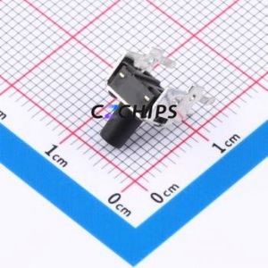 GT-TC101B-H085-L1 Tactile Switch Through hole,6x7.5mm Switch Single Pole Single Throw Round Button 2.5N Right Angle Insert - Product Image 2