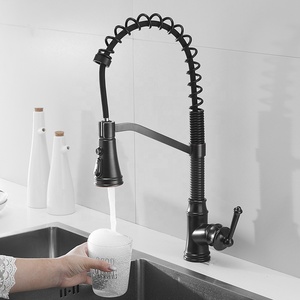 Classific Rotatable European Single Handle Black Brass Pull Out Luxury Spring Commercial Kitchen AT9208OB-DX Kitchen - Product Image 1