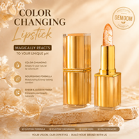 Rouge à lèvres changeant de couleur OEM ODM, étiquette privée, logo personnalisé, couleur de gel réactive à la température, vente en gros de cosmétiques en vrac