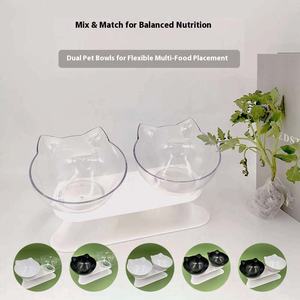 Nuevo Comedero Doble Elevado para Perros con Inclinación de 15 Grados, Plástico, Protege la Columna Cervical, 3 en 1, Ecológico, Fácil de Limpiar - Product Image 2