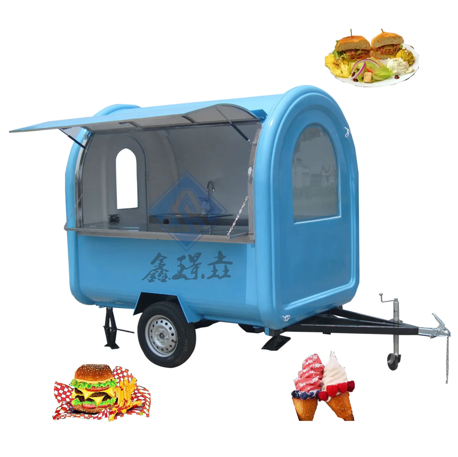 Großhandels preis Verschiedene Größen und Arten von Fast-Food-LKWs Mobile Food Trailer Catering Trailer Cart Zum Verkauf