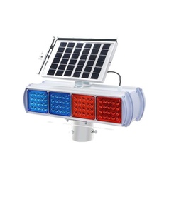 ไฟเตือน LED แบบสองด้าน สีแดงและสีน้ำเงิน ใช้พลังงานแสงอาทิตย์ พร้อมมาตรฐาน IP68 สำหรับการเตือนบนถนนและชายแดน - Product Image 1