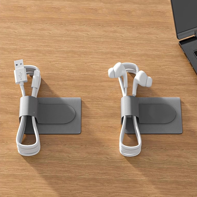 Adjustable Self-Adhesive Cord Organizer Straps Reusable Cable Ties Desk Organization Interior Accessories Made of Durable Nylon