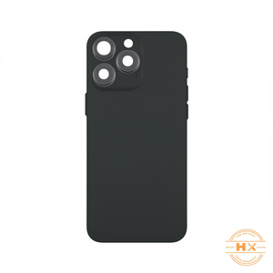 Coque arrière noire pour iPhone 15 Pro Max avec protection d'objectif et support métallique - Product Image 2