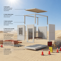 Casa Contenedor Prefabricada Portátil y Ecológica, de Diseño Plano, para Uso en Oficinas, Viviendas Modulares