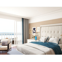 Prix d'usine, fournisseur chinois, ensembles de chambre à coucher modernes pour appartements, OEM accepté, table de chevet en chêne, écologique, usage commercial, hôtel