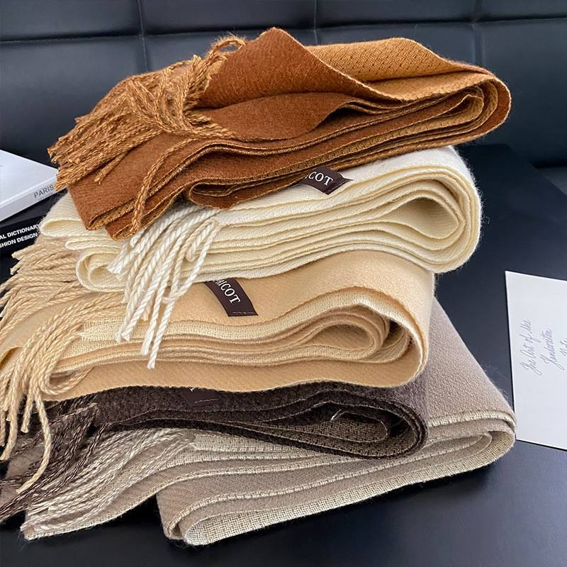 Popular Wool Scarf Hot-Selling Ladies Winter Cashmere Shawl Latest Custom Ethnic Scarves With Tassel