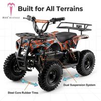 Vente en gros HUATAILE TC-ATV-01 Quad électrique 500W à quatre roues avec deux paniers pour utilisation sur la plage/hors route