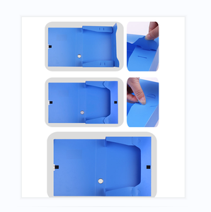 Caja de suministros de oficina de fábrica Archivos A4 Caja de archivo de plástico Cartera de documentos <span class=keywords><strong>Carpeta</strong></span> de archivos se puede personalizar - Product Image 4