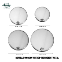 Beattello Mirror Finish Drum Head Skin Pack 10/12/14/16-Inch Snare Tom Bass Kick White Drumhead Accessories