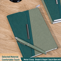 OEM ODM Coffret cadeau stylo en cuir PU, ensemble de recharges pour stylo, carnets personnalisables A5, carnet de notes pour étudiants