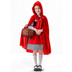 Anime Fairy Tales Red Riding Hood Costume pour filles Red Hood Fancy Dress Kids Halloween Party Costume - Product Image 4