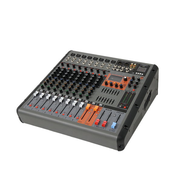 PM-8A 8CH Powered Mixer Amplifier 650Wx2 Built-in Dual 99DSP Bluetooth 48V Phantom Power Audio Mixer