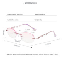 Nouvelles lunettes de vue pour presbytie, verres teintés, lunettes correctrices pour femmes, montures de lunettes flexibles en titane sans monture, lunettes de lecture