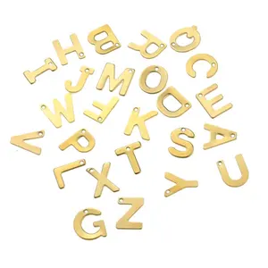 厂家直销Dheap批发A-Z字母字母不锈钢项链手链饰品配件DIY制作
