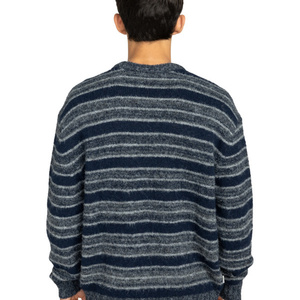 Custom Classic Mens Navy Grey rayas horizontales de <span class=keywords><strong>manga</strong></span> <span class=keywords><strong>larga</strong></span> de punto clásico Shoreton Stripe <span class=keywords><strong>cuello</strong></span> redondo de alta calidad - Product Image 3