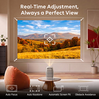 Projecteur portable CRE CR38 Pro 4K, mini projecteur intelligent à mise au point automatique, 1080P, home cinéma, moteur optique entièrement scellé