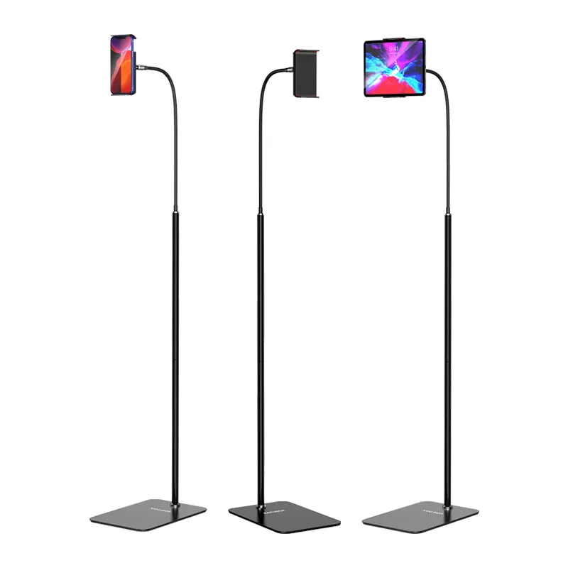 KAKUSIGA floor stand 360 rotating chuck adjustable at will support 4 inch -11 inch mobile devices