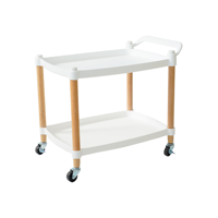 Chariot de rangement roulant portable léger en PP pour l'organisation de la cuisine et de la salle de bain