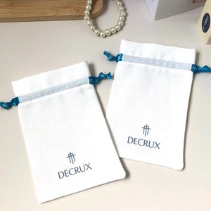 OEM Hotsale Cotton Linen <b>Drawstring</b> <b>Bag</b> <b>Makeup</b> Brush Earphone Perfume Storage Cotton Sachet with Custom Logo Printed - Product Image 2