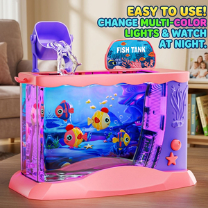 Ensemble de <span class=keywords><strong>jeu</strong></span> d'aquarium électrique avec 6 poissons, canne à pêche magnétique et épuisette, <span class=keywords><strong>jeu</strong></span> interactif pour enfants, <span class=keywords><strong>jeu</strong></span> éducatif d'imitation - Product Image 3
