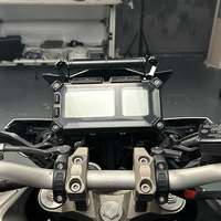 Support de téléphone GPS universel TECO Yamaha FJ09 Tracer 900 2016-2017 MT-09 2015-2017 en acier inoxydable noir
