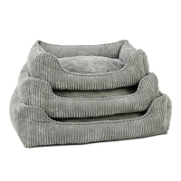 Trois tailles de couleur unie peuvent être personnalisées lit de luxe rectangle lit pour animaux de compagnie lit lavable pour chien