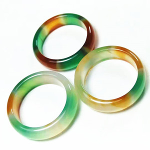 Bague en Jade 6mm, Anneaux en Cornaline, Bijoux pour Femmes, Anneaux en Cristal de Cornaline Lisse, Délicat, Coloré et Lumineux, Anneaux en Jade <span class=keywords><strong>Buma</strong></span> pour Femmes - Product Image 6