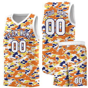 Uniformes en gros ensembles de maillots de survêtement vêtements de sport respirants à séchage rapide commande en gros équipe de basket-ball de conception camouflage personnalisée - Product Image 3