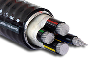 Aluminium-Kupfer XLPE PVC 35mm² 4-adriges 0,6/1KV Niederspannungs-Baukabel der Marke Yuekai mit ISO/CE-Zertifizierung