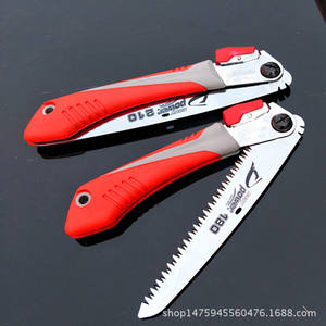 เดกอนเลื่อยพับ 180 มม. เครื่องมือตัดแต่งกิ่งสำหรับบอนไซและต้นไม้ผลไม้ สีแดงเงิน - Product Image 1