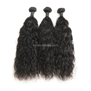 LSY <span class=keywords><strong>Hair</strong></span> Factory Venta al por mayor Paquetes de cabello humano Remy virgen brasileño Cutícula alineada Onda <span class=keywords><strong>natural</strong></span> sin procesar Afro/Curl/Tape 6x6 - Product Image 1