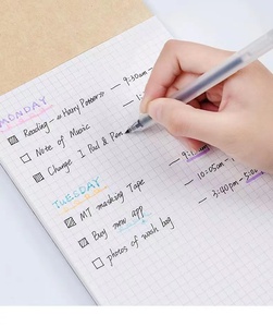 Kraft <span class=keywords><strong>Notebook</strong></span> Line Book Oficina Papelería Rasgar Bloc de notas Logotipo personalizado Rejilla forrada Páginas en blanco Hacer lista Bloc de notas - Product Image 4
