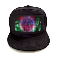 App pengontrol program DIY tampilan berbagai desain pola bercahaya pesta Festival karnaval lampu LED topi bisbol topi