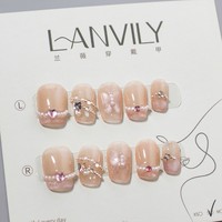 RONIKI Faux Ongles Courts Arrondis à Presser, Sûrs pour le Travail Quotidien, Réutilisables, en Gel, Manucure Simple pour Femmes