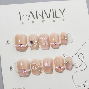 RONIKI <span class=keywords><strong>Faux</strong></span> Ongles Courts Arrondis à Presser, Sûrs pour le Travail Quotidien, Réutilisables, en Gel, Manucure Simple pour Femmes - Product Image 1