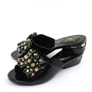 Sinya High Quality African Women Nigerian Ladies Wedding Party <strong>Evening</strong> Casual Slippers Sandals Pumps <strong>Low</strong> <strong>Heel</strong> <strong>Shoes</strong> - Product Image 2