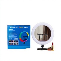 Lampe de studio LED dimmable de 10 pouces avec adaptateur pour caméra, anneau lumineux pour selfie et éclairage cosmétique, support et trépied inclus