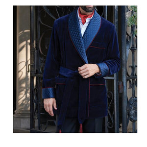 Blouson pour <span class=keywords><strong>homme</strong></span> en velours bleu, nouvelle collection pour fumée - Product Image 5