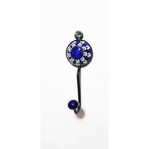 PARIJAT Handicraft Floral Metal Wall Hook Decorative Ceramic Hanging Holder for Coat <b>Keys</b> Bathroom Towel - Product Image 4