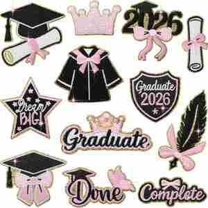 Nouvelles Broderies Thermocollantes pour Chapeau de Cérémonie de Remise des Diplômes et Écussons pour Robe de Remise des Diplômes – Décoration Vestimentaire - Product Image 1