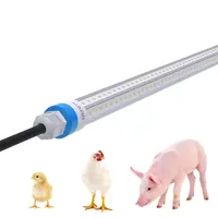 Lumière LED intelligente étanche IP67 de type T8 pour élevages avicoles et bovins, compatible Triac AC100-240V, dimmable 0-10V, garantie 5 ans