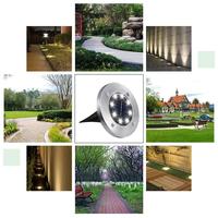 L'énergie solaire LED feu de position extérieur route allée chemin quai sol étape lumière jardin IP67 puissance de la batterie