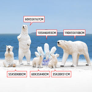 Decoraciones para Fiesta de Invierno, Escultura de Oso Polar, Pingüino y Loro de Resina y Fibra de Vidrio, Estatua Navideña Grande en Venta - Product Image 6