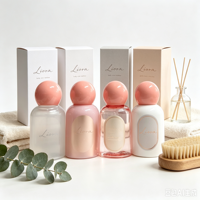 Flacon en plastique blanc givré rose de 50 ml pour tonique hydratant, hydrolat, huile de douche, huile capillaire, flacon cosmétique vide