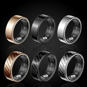 SY02 Smart Ring Pelacak Detak Jantung & Oksigen Darah dengan HRV Tidur dan Stres untuk IOS/Android 5ATM SmarRing Pelacakan Kesehatan - Product Image 1