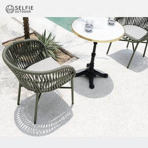 Muebles de hotel Juegos de comedor al aire libre Silla de cuerda para eventos Mesa de comedor Juego de mesa de comedor de lujo - Product Image 4