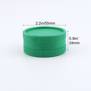 Logo Label Custom Plastic Fiber 2-Part Herb Grinder 55mm Biodegradable Spice Crusher Tobacco <b>Cigarette</b> Paper Smoking Accessories - Product Image 5