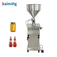 Machine de remplissage pneumatique verticale à vanne à boisseau sphérique Modèle 10-1000 pour sauces, pâtes, miel, piment, ketchup et liquides visqueux – Haute Précision